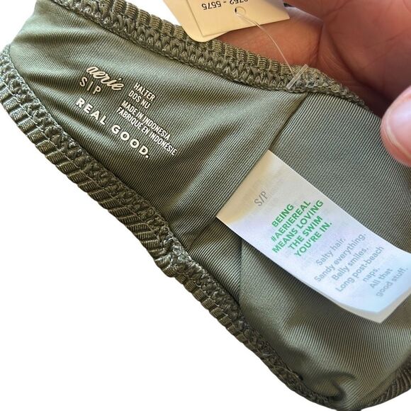 Aerie Shine Halter Bikini Top small NWT - Picture 7 of 8